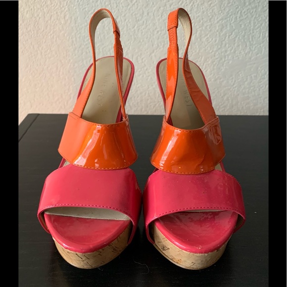 Nine West leather platforms size 5 - Picture 2 of 4